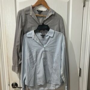 George pair of 2 Sz L (12-14) long sleeve button down shirts